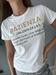 T-Shirt scritta nera e oro pazienza