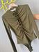 body verde military con rouges manica lunga
