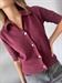 Maglia polo con bottoni clips bordeaux mezza manica