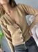 cardigan cammello bottoni lana