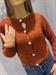 cardigan bottone gioiello rosso con strass