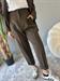 pantalone baloon cacao con elastico dietro