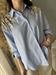 Camicia righe bianca e azzurra con pailettes oro