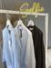 Camicia volie in mussola di cotone celeste