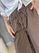 pantalone marrone cacao con elastico in vita  palazzo cotone