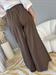 pantalone marrone cacao con elastico in vita  palazzo cotone