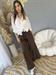 pantalone marrone cacao con elastico in vita  palazzo cotone
