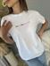  T-Shirt bianca girocollo ricamo im not your therapist