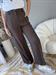 Pantalone marrone capri leggero