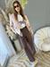 Pantalone marrone capri leggero
