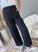 Pantalone nero dritto capri leggero