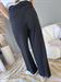 Pantalone nero dritto capri leggero