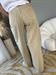 jeans beige baggy con bande laterali