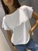  T-Shirt bianca in cotone girocollo