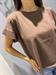  T-Shirt marrone cacao in cotone girocollo