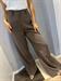 pantalone palazzo marrone cacao elastico dietro con cintura