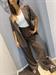 pantalone palazzo marrone cacao elastico dietro con cintura