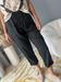 pantalone in mussola di cotone nero con elastico in vita