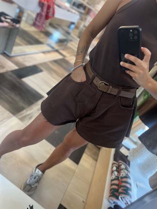  Shorts farfalla marroni