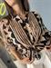 Camicia collo coreano fantasia beige e nero