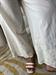 pantalone lungo burro con ricamo infondo