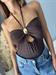 body marrone con gioiello