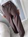 Pantalone marrone cacao palazzo con cintura elastico dietro invita