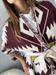 cardigan maglia etnica con cintura panna burgundyrosa verde