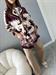 cardigan maglia etnica con cintura panna burgundyrosa verde