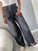 jeans nero modello bella con strappi infondo