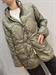 piumino 3/4 con impunture verde military