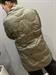 piumino 3/4 con impunture verde military