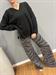 Jeans moddello ketti stampa zebrata grigio e nero