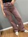 Jeans london rosa cipolla modello wide leg
