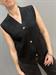 cardigan gilet nero con bottoni