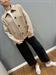cappotto lana cachemere tortora handmade con colletto