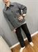 cappotto grigio antracite lana cachmere con colletto