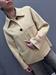 cappotto lana cachemere con colletto e bottoni handmade giallo pastello