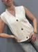 Maglia cardigan gilet bottoni panna viscosa