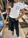 T-Shirt bianca stampa nera houston passami  lourdes