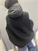 Cappotto modello bomber handmade nero lana con cappuccio staccabile
