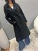 Cappotto nero lungo handmadedoppiopetto lana