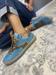 SNEAKERS TURCHESE E CAMOSCIO TABACCIO E STRASS