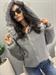 Cappotto hand made lana grigio on cappuccio staccabile e cerniera bomber