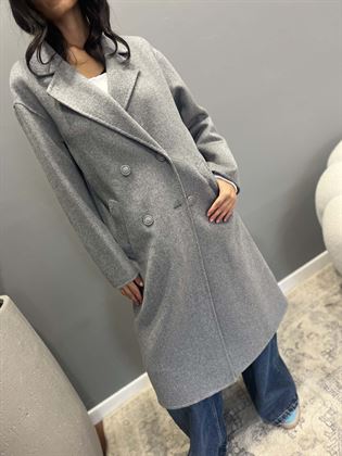 cappotto lungo hand made doppio petto lana grigio