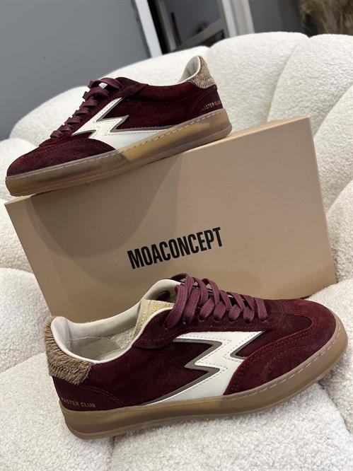 sneakers in vera pelle bordeaux moa
