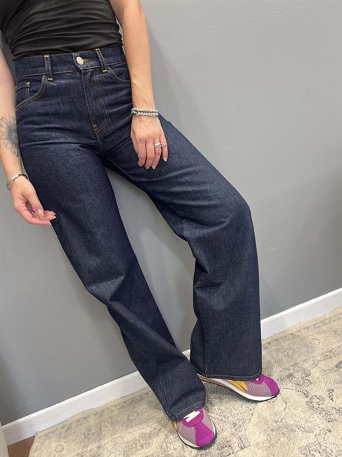 jeans modello katia palazzo blu denim scuro