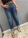 Jeans modello mandy con cintura lavaggio jeans blu