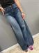 Jeans modello palazzo blue medio  con cinturino