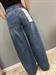 Jeans modello palazzo blue medio  con cinturino